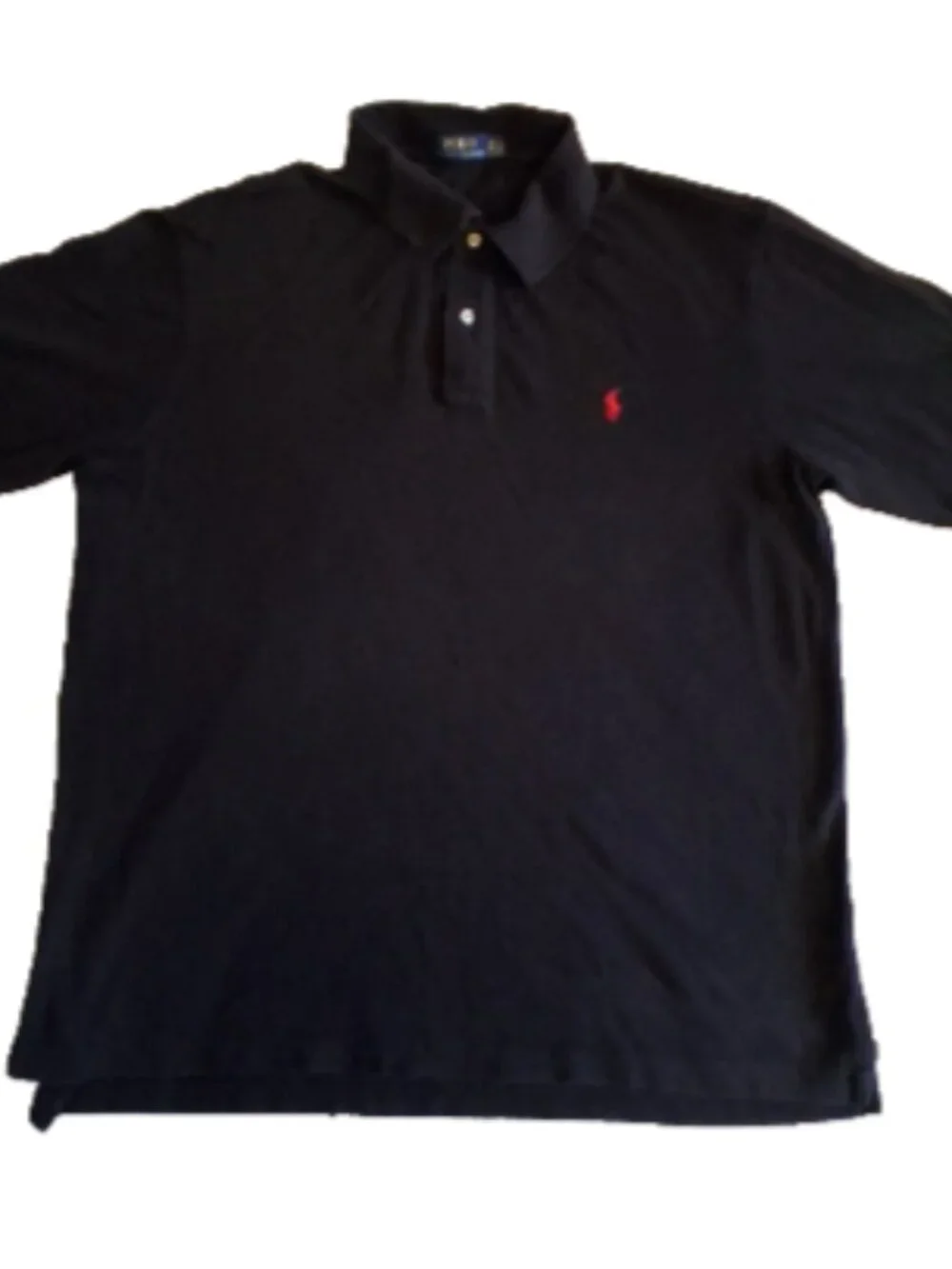 Polo Ralph Lauren Performance Black Red Pony Polo Shirt Mens XLT Tall Cotton